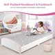 preview thumbnail 3 of 9, Costway Kids Upholstered Platform Bed Children Twin Size Wooden Bed