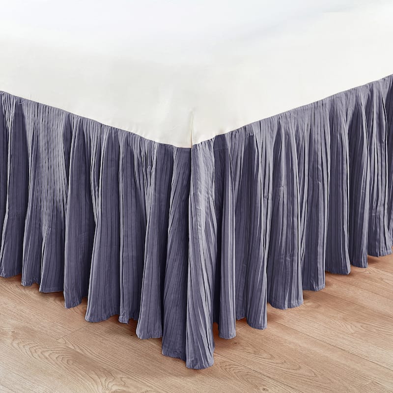 Serenta Pleated Bedskirt 18" Drop - Queen - Dusk