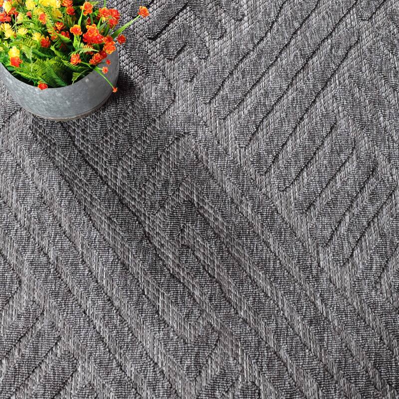 Superior Contemporary Geometric Abstract Indoor Outdoor Area Rug