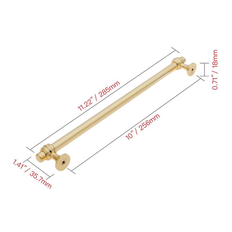 Utopia Alley Cabinet knob/Pull, Polished Gold, knob 1.19"/3.75"/5"/6.3"/10" center to center