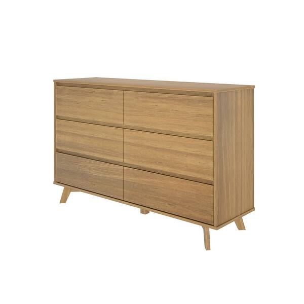 Plank and Beam Scandinavian 6-Drawer Dresser