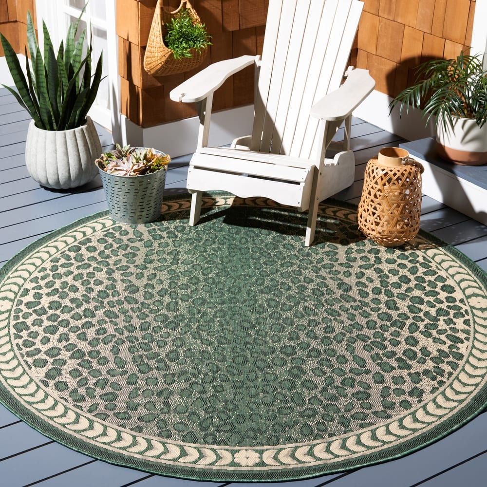SAFAVIEH Courtyard Sanyi Indoor/ Outdoor Waterproof Patio Backyard Rug
