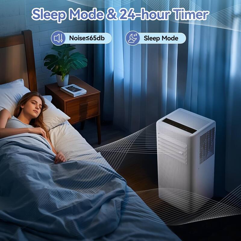 10000 BTU 3-in-1 Portable Air Conditioner with Remote, Quiet AC with Dehumidifier, Fan, Window Kit