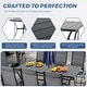 preview thumbnail 42 of 92, Versatile Outdoor Dining Sets w Swivel/Folding Chairs & Steel Slat Table and HDPE Dining Table Set for Gardens, Patios