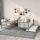 preview thumbnail 21 of 38, Twin Over Twin/Full Bunk Bed with Stairway Storage, Trundle, and Drawers Gray