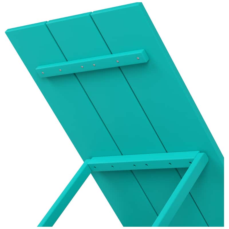 Shoreside Modern Poly Eco-Friendly All Weather Reclining Chaise Lounge With Wheels (Set Of 2)