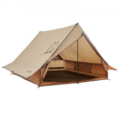 Brown Polyester Rectangular Hot Tent with Stove Jack Waterproof 4 Season - 98.43 × 78.74 × 59.06 in