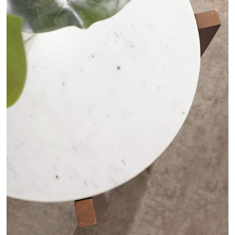 Kate and Laurel Icelyn Marble Side Table