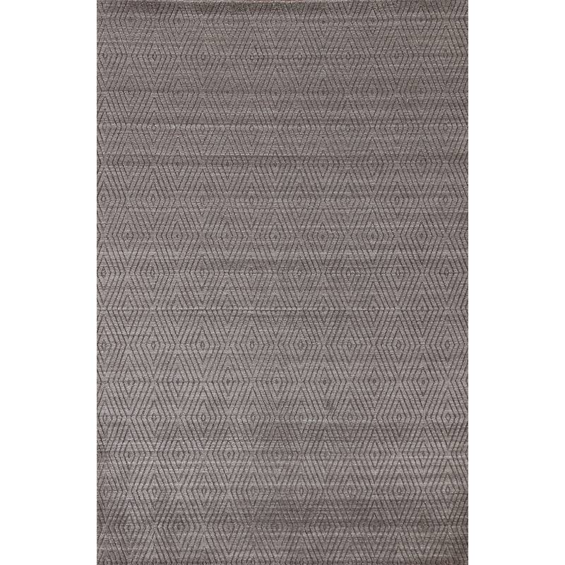 Brown Trellis Gabbeh Modern Area Rug Hand-knotted Wool Carpet - 5'5" x 7'7"