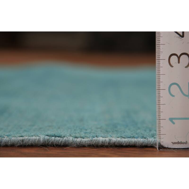 Gabbeh Oriental Rug Handmade Oriental Blue Wool Carpet - 3'5" x 6'0"