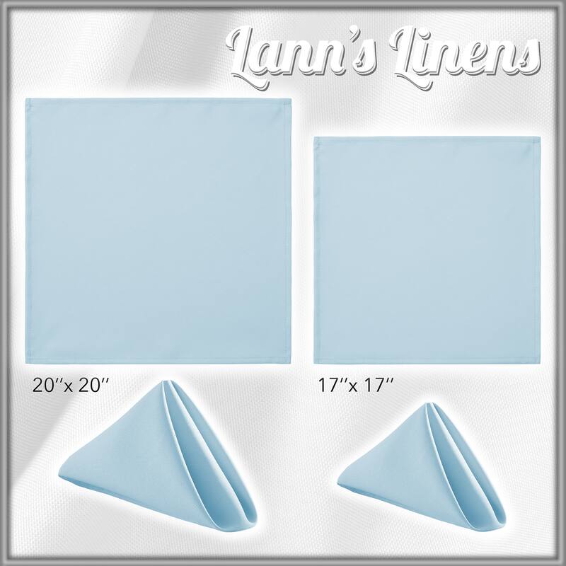 12 Pack 20 Inch Polyester Cloth Dinner Napkins for Party Restaurant