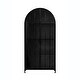 preview thumbnail 1 of 17, Arched Metal Cabinet with Glass Shelves