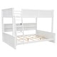 preview thumbnail 12 of 23, Wood Full XL over Queen Bunk Bed with Shelves, Storage Cabinets, USB Ports, Bunk Bed Frame w/Slats Support, No Box Spring Needed