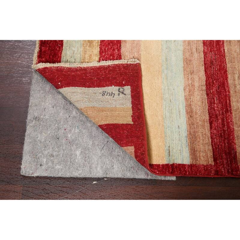 Striped Gabbeh Kashkoli Oriental Wool Runner Rug Hand-knotted Carpet - 2'9" x 7'11"