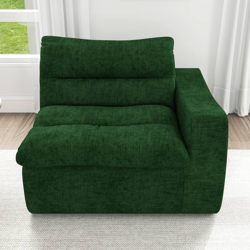 Lazy floor sofa, modern floor lounge chair with right arm, comfortable beanbag sofa, suitable for living room bedroom office