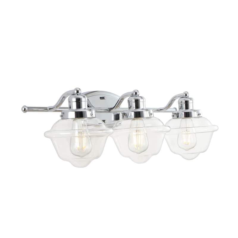 Marais Iron/Glass Schoolhouse LED Vanity Light, by JONATHAN Y