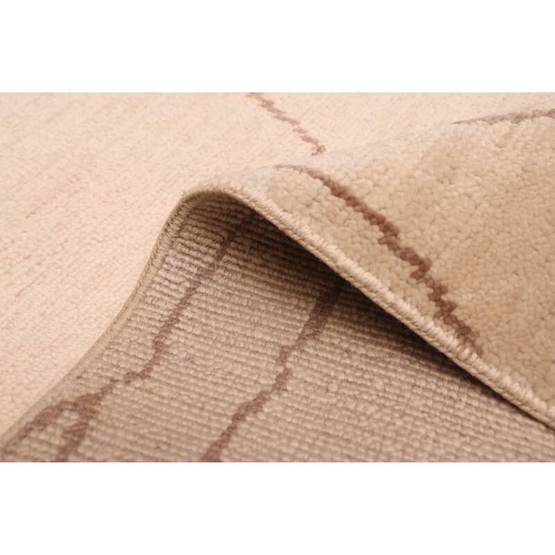 ECARPETGALLERY Hand-knotted Mystique Beige Wool Rug - 3'1 x 10'1