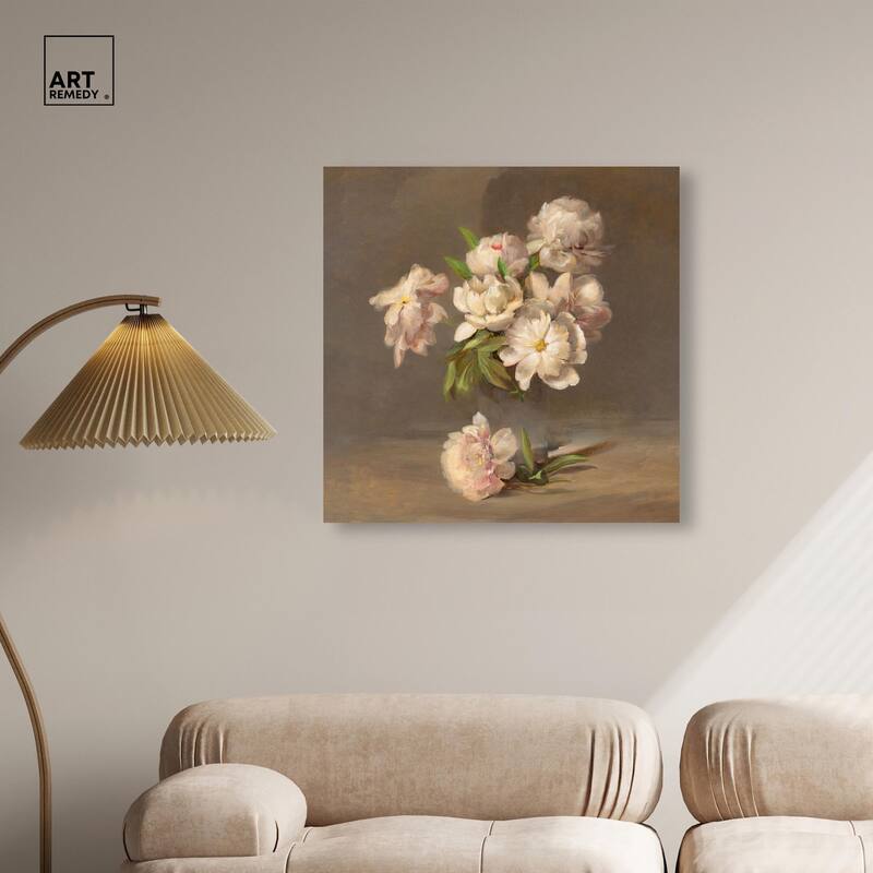 Porter Peonies in a Vase Canvas by Art Remedy, Gallery Wrapped