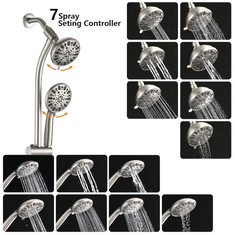 YASINU Handheld Shower Slide Bar Shower Faucets Sets Complete Including Rough-in Valve