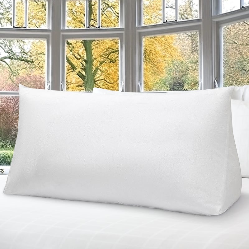 Cheer Collection Ultra Supportive Oversized Reading Wedge Pillow - White - Medium - Single - Specialty