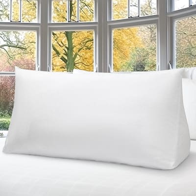 Cheer Collection Ultra Supportive Oversized Reading Wedge Pillow - White