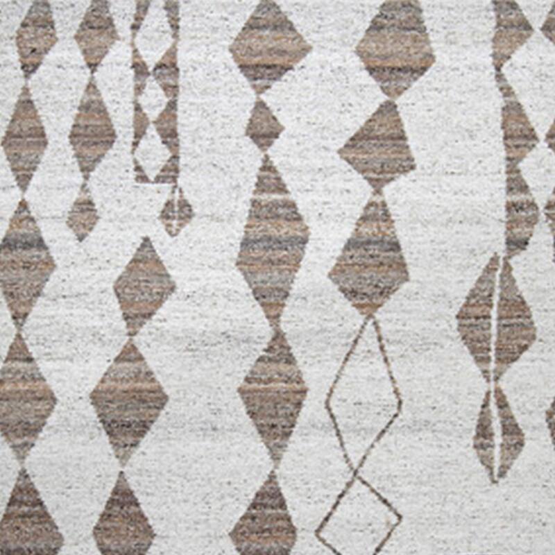 Betty 8 x 10 Area Rug, Geometric Pattern, Beige Brown Polyester, Cotton - 8 x 10