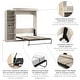 preview thumbnail 19 of 22, Versatile Queen Murphy Bed with Closet Organizer (92W) by Bestar