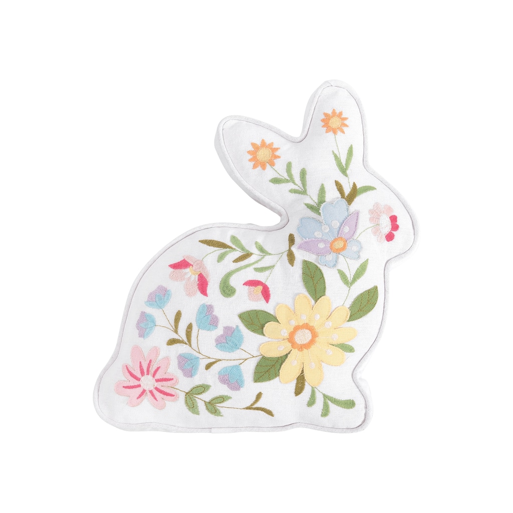 Floral Bunny Shaped Pillow