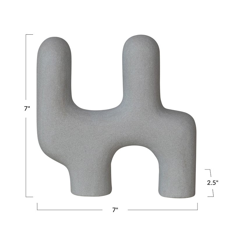 Sandstone Abstract Décor - 7.0"L x 2.5"W x 7.0"H