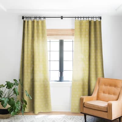 Blackout Lola Yellow Made-to-Order Curtain Panel (One Panel)