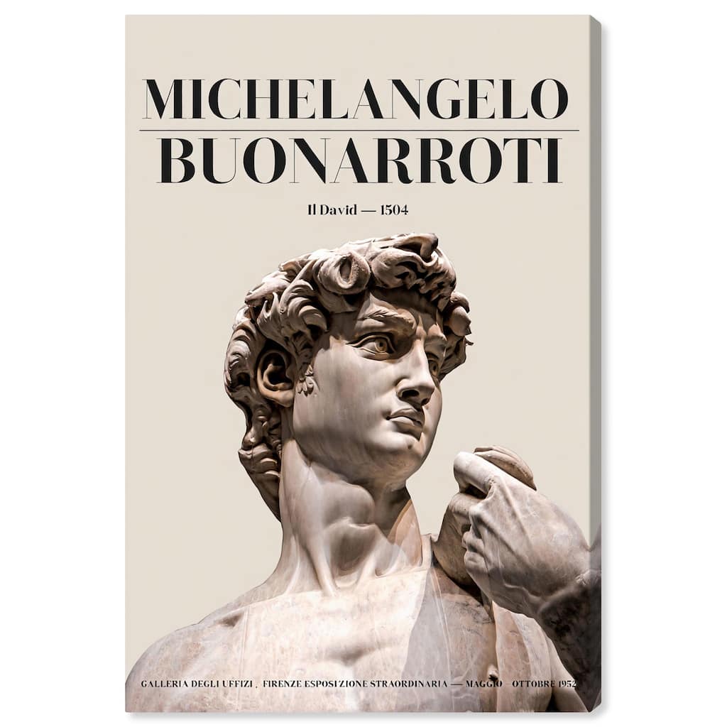 Gaze of Michelangelo's David Canvas by Art Remedy, Gallery Wrapped
