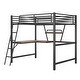 preview thumbnail 15 of 15, Full Size Loft Metal&MDF Bed with Desk and Shelf