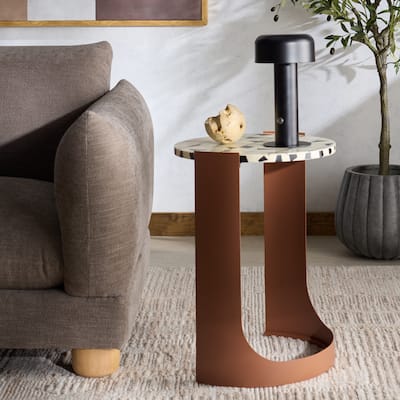 SAFAVIEH COUTURE Tomlinson Resin Top Accent Table - 16"W x 16"D x 22"H