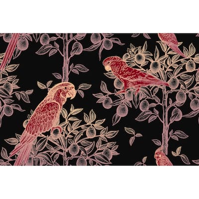 Bensuade Tropical Birds Removable Wallpaper - 10'ft H x 24''inch W