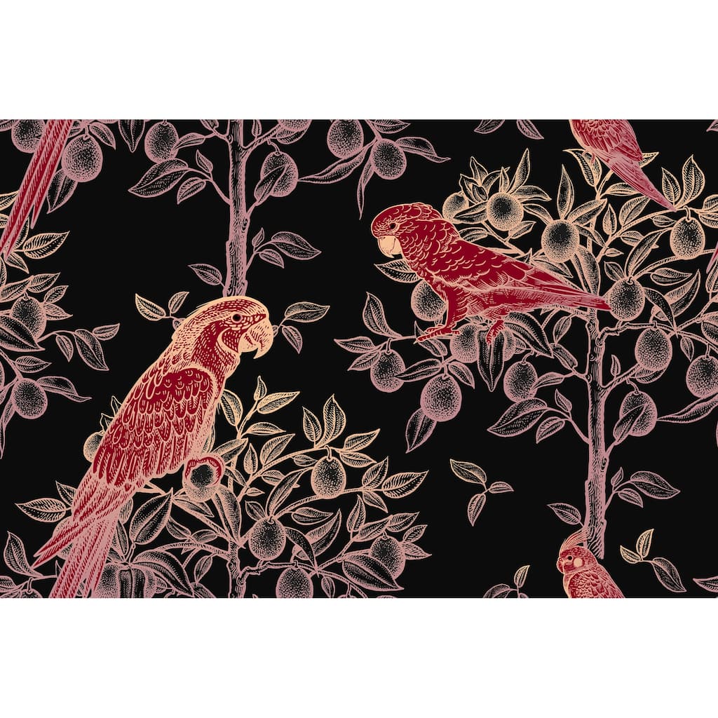 Bensuade Tropical Birds Removable Wallpaper - 10'ft H x 24''inch W