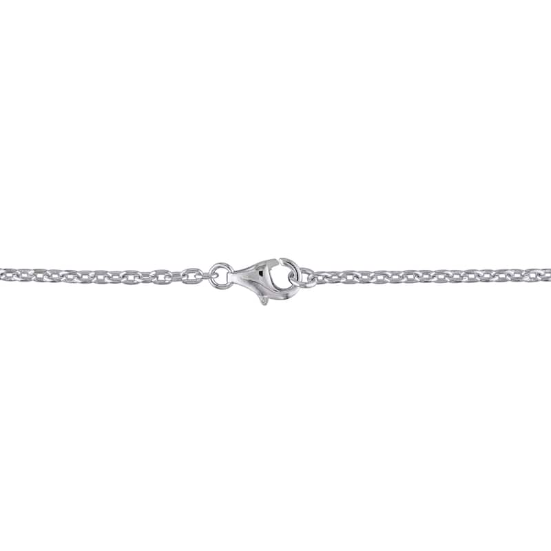 Miadora Sterling Silver White FW Cultured Pearl Station Necklace & Stud Earrings Set (9-13mm)