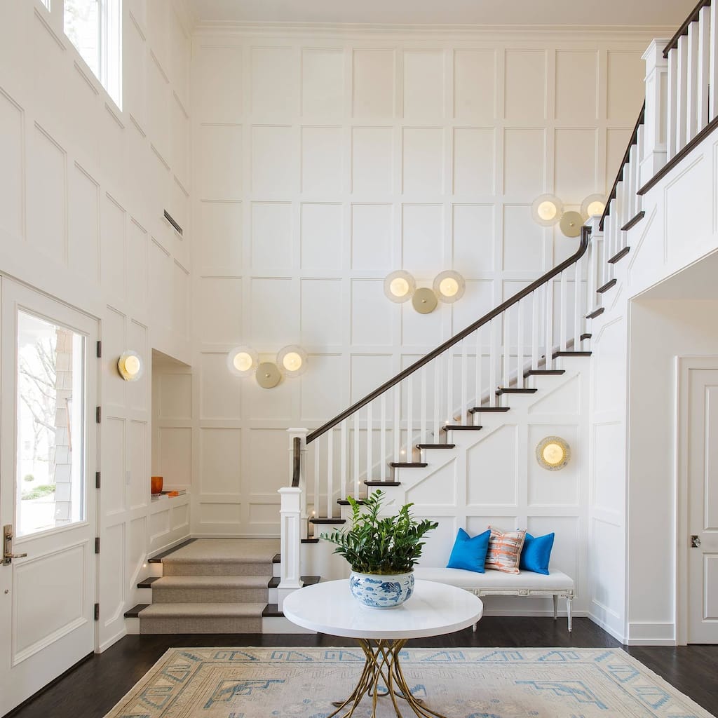 Gold Lotus Leaf Textured Glass Plate Wall Sconce Moon Globe Lampshade