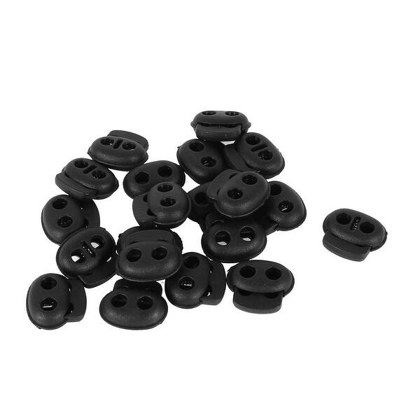 20 Pcs 4mm Diameter Double Hole Rope Cord Locks for Tents Clothing Hood ...