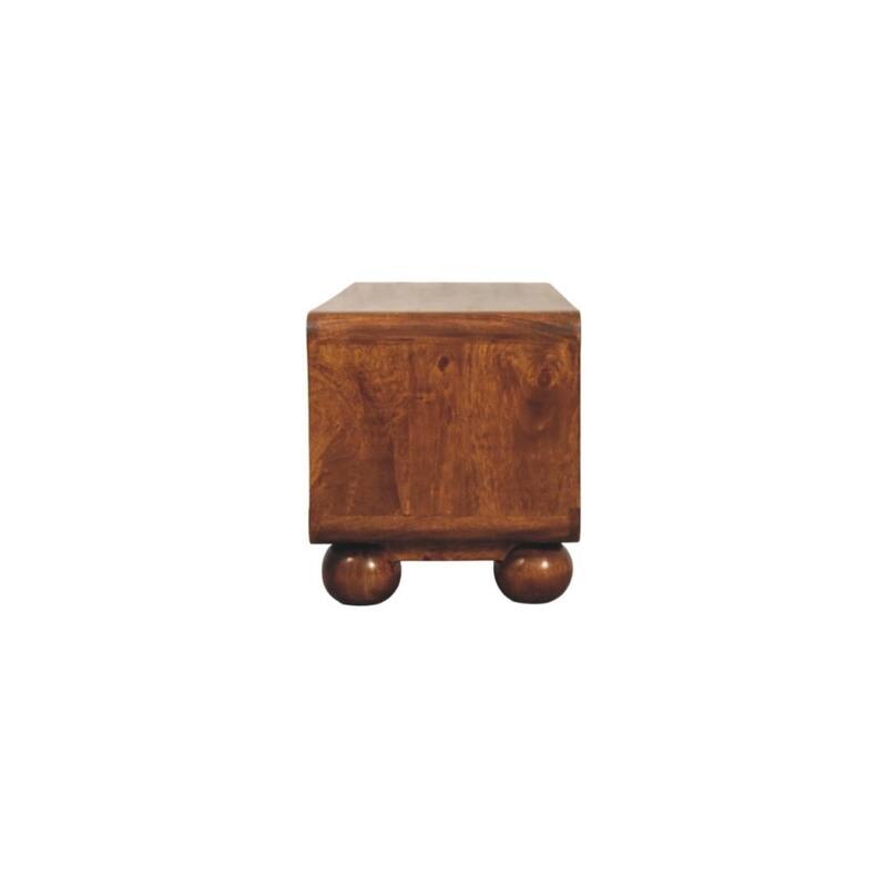 Artisan Furniture Solid Wood Larissa 4 Drawer Chestnut Media Unit, Brown with storage - N/A