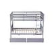 preview thumbnail 60 of 58, Rubber Wood Bunk Bed Frame with 2 Drawers,Convertible into 2 Beds