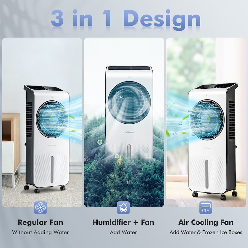 Costway Evaporative Air Cooler 3-in-1 Portable Swamp Cooling Fan w/