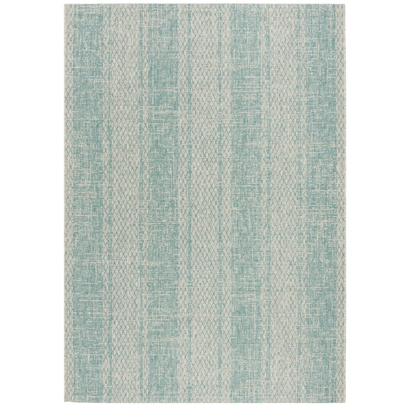 SAFAVIEH Courtyard Nanci Stripe Indoor/ Outdoor Waterproof Patio Backyard Rug