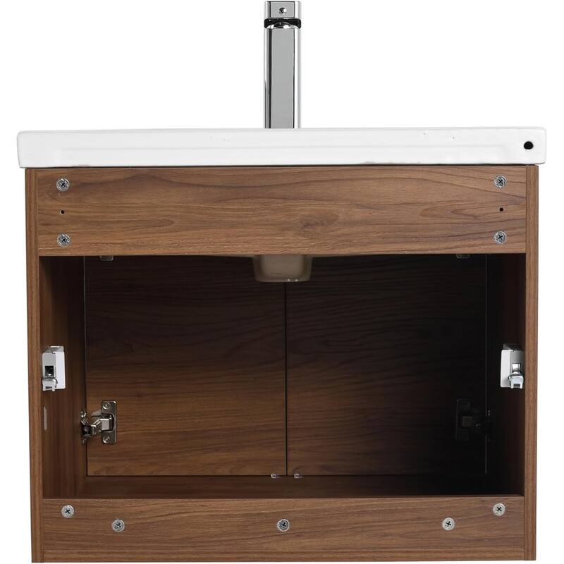 Blossom 24" Wall-Mounted Floating Bathroom Vanity with Ceramic Sink