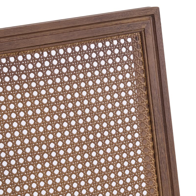 Christopher Knight Home - French Country Dining Chairs Set with Elegant Cane Backrest & Upholstered Seats with Fluted Legs