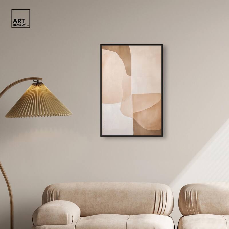 Forms in Beige II Canvas by Art Remedy