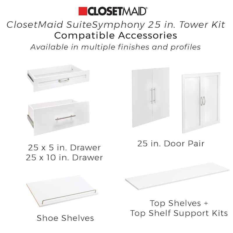 ClosetMaid SuiteSymphony 25-Inch W Tower Closet Organizer with Top Shelves