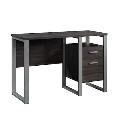 Black Compact Office Desk 45 Inch with Storage Drawer for Home Office Small Spaces