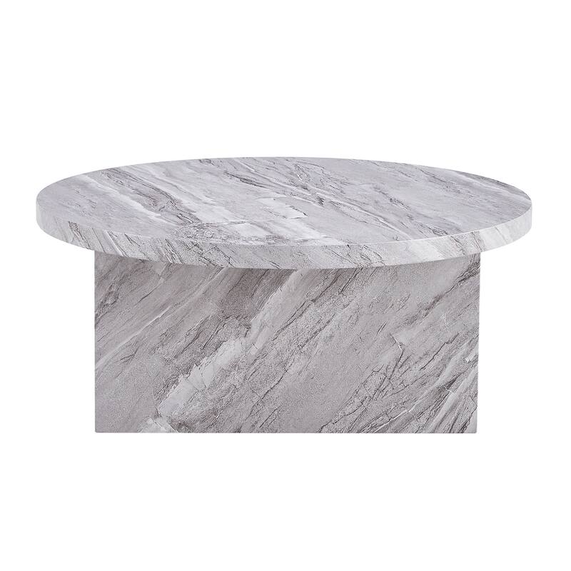 31.4-inch MDF Circular Patterned Coffee Table