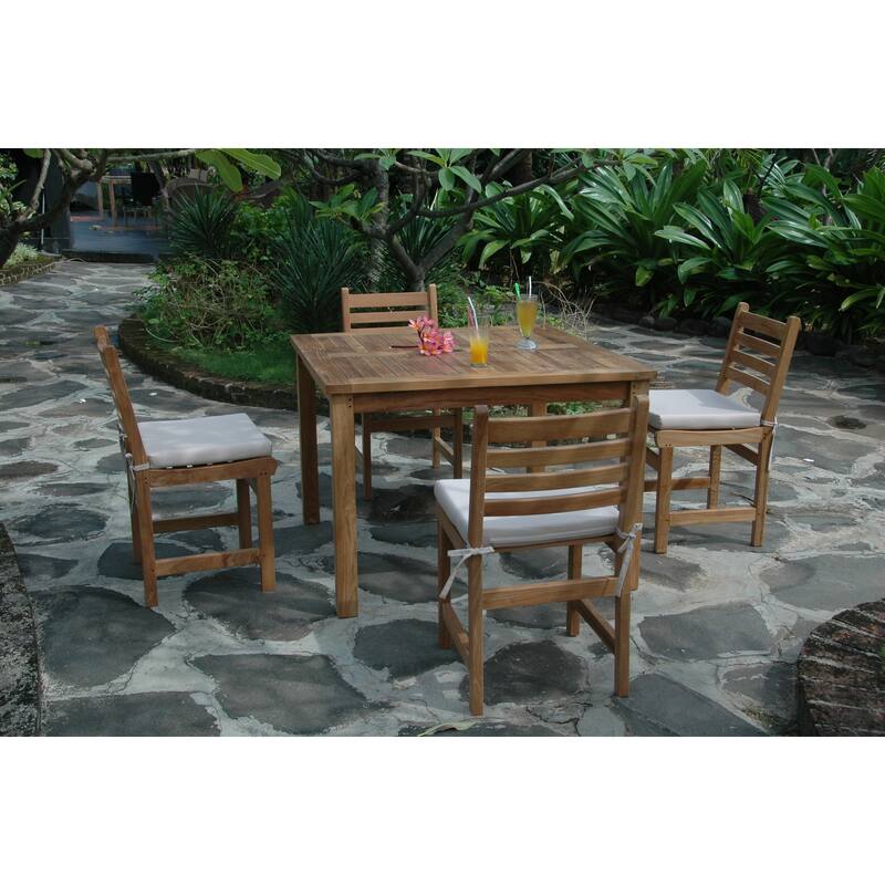 Square Dining Set 5 Piece - Patio Table with Chairs Outdoor Furniture