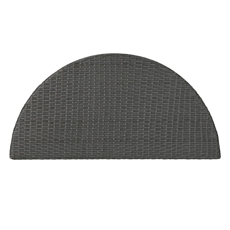 Newton Outdoor Half-Round Coffee Table - Wicker - Gray by Christopher Knight Home